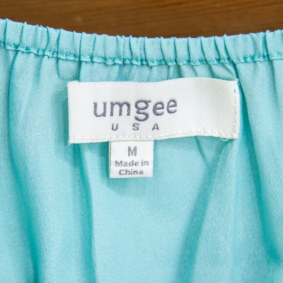 Umgee Spaghetti Strap Teal Maxi Dress, size M - Picture 6 of 7